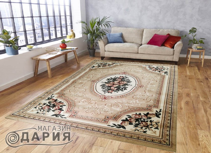 Тъкан персийски килим Blue stones 5261_beige